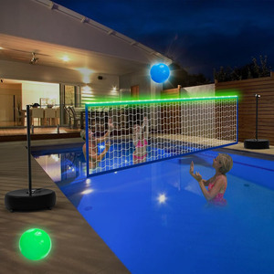 Jeu de volley-ball réglable de 15 pieds à 32 pieds pour <span class=keywords><strong>piscine</strong></span> creusée, <span class=keywords><strong>jouet</strong></span> de jeux de volley-ball d'eau pour enfants et adultes - Product Image 1