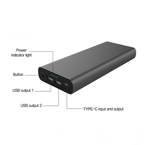 Hochleistungs-Ultraflache Polymer-<span class=keywords><strong>Powerbank</strong></span> 26800mAh Mit 100W Typ-C-Ausgang für Laptop oder Smartphone - Product Image 4