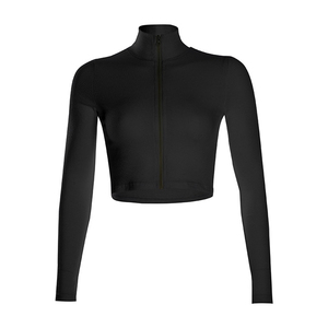 Chiusura Lampo <span class=keywords><strong>Con</strong></span> Cappuccio da <span class=keywords><strong>Donna</strong></span> Jumper Camisa De Mujer Crop <span class=keywords><strong>Felpa</strong></span> Nero Bianco di Cotone <span class=keywords><strong>Con</strong></span> Cappuccio - Product Image 4