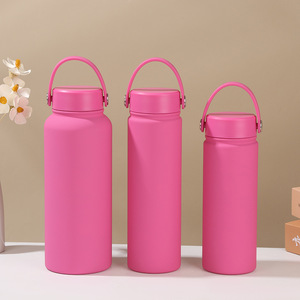 Bonitas botellas de agua portátiles personalizadas de doble pared, venta al por mayor, termo al vacío a prueba de fugas, botella deportiva de acero inoxidable con aislamiento, logotipo - Product Image 4