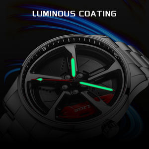<span class=keywords><strong>Reloj</strong></span> de Cuarzo <span class=keywords><strong>LIGE</strong></span> LG89251 para Hombre, Resistente al Agua, con Diseño 3D Hueco de Rueda de Coche Giratoria, Bisel Giratorio de Acero Deportivo y Eje de Rueda de Coche - Product Image 5