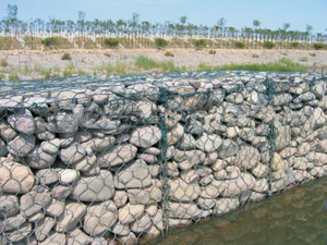 Gabion lồng mạ kẽm nóng dây lưới 8*10cm gabion Hộp giữ lại tường gabion giỏ hàng rào <span class=keywords><strong>PVC</strong></span> tráng xói mòn kiểm soát 2x1x1m - Product Image 4