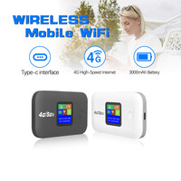 Routeur Portable 4G LTE Vitesse 150 Mbit/s Mini Hotspot Extérieur 3000 mAh avec Emplacement Carte SIM Modem Répéteur WiFi de Poche