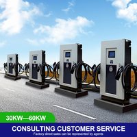 Nouveau chargeur rapide DC GBT CCS2 sur pied 60KW pour véhicules électriques avec câble Mode 4 CASE C 5M, entrée 380V pour voitures électriques