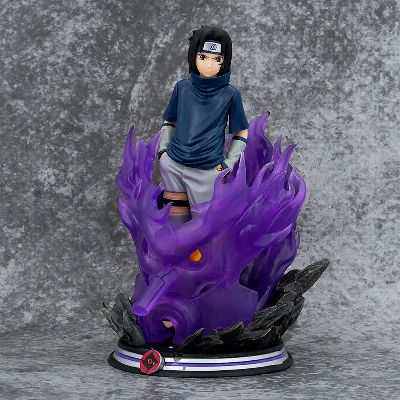Mainan tokoh aksi PVC Sasuke Uchiha anime Jepang Narutos koleksi hadiah boneka Model