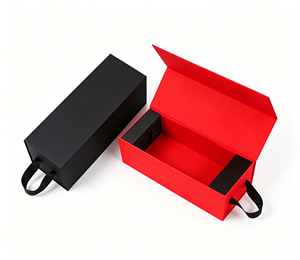 High End Magnetic Closure Wine <b>Box</b> Foldable Rigid Paper <b>Gift</b> Packaging Luxury Design for Champagne <b>Red</b> Wine - Product Image 4