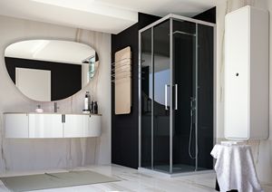 Essence Sleek 6mm Profilé en aluminium oxydé Demi-coin Fermeture magnétique Boîtier de porte de douche Verre trempé Douches d'hôtel - Product Image 2