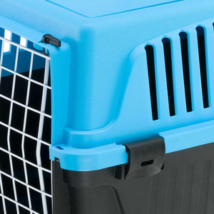 Cage de transport pour chien approuvée par les compagnies aériennes, en plastique, avec poignée, sac de transport et cage de voyage avec porte métallique - Product Image 5