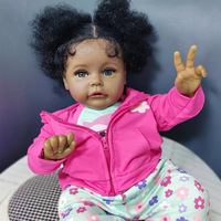 Poupée noire de collection, poupée africaine en vinyle souple, poupée bébé africaine reborn