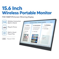 Moniteur portable sans fil de 15,6 pouces, connexion Wi-Fi, écran d'extension d'ordinateur portable FHD IPS/HDR