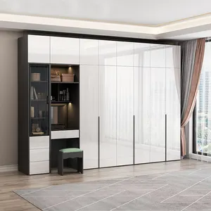 Fournisseur direct d'usine armoire à portes coulissantes <span class=keywords><strong>de</strong></span> luxe légère maison chambre assemblage simple <span class=keywords><strong>porte</strong></span> <span class=keywords><strong>coulissante</strong></span> grande armoire nordique - Product Image 1