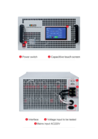 Carga Electrónica Programable de Alta Precisión MATRIX APL6000 6kW 6000VA 220V con Instrumentos de Medición RS232 Metálicos