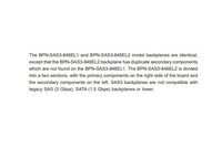 4U 24 Bay SAS/SATA Backplane SAS846A BPN-SAS3-846EL1 BPN-SAS3-846EL2 BPN-SAS3-846EL1-N4/8