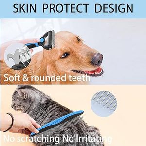 Tagliacapelli <span class=keywords><strong>per</strong></span> animali domestici, strumento <span class=keywords><strong>per</strong></span> la toelettatura e la rimozione del pelo, spazzola a doppia faccia <span class=keywords><strong>per</strong></span> la rimozione del pelo di animali a pelo lungo, pettine <span class=keywords><strong>per</strong></span> la rimozione del pelo in eccesso - Product Image 2
