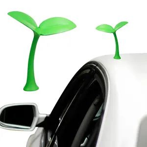 UnUniversal Lovely Creative Green Plants 3D Car roof Grass germogli di soia adesivi per auto piccolo albero alberello alberello auto esterno Sti - Product Image 1