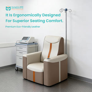 Elektrikli Tıbbi İnfüzyon Koltuğu Paslanmaz Çelik Borulu Paslanmaz Diyaliz Koltuğu Sağlam Hasta Tedavi Koltuğu IV Askılı - Product Image 2