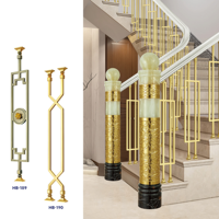 Balustrade pour bâtiments de style victorien Main courante d'escalier en métal en spirale pour intérieur de porche