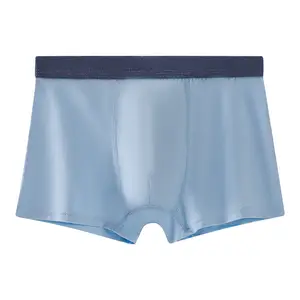 OEM-Hersteller atmungsaktive Baumwollmischung Jungen Boxerhosen Jugend solide Farbe individuelle Taille Sommer Kinderunterwäsche
