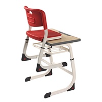 Conjunto de Mesa y Silla de Madera Moderno, Duradero y Cómodo para Escuela, Modelo Luke T5-Base, Incluye Archivo JSON de Datos de Etiquetas para Entrenamiento