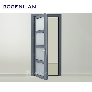 Aluminium haute performance meilleur prix portes de sécurité à battant durables en aluminium insonorisées à l'impact des ouragans - Product Image 4