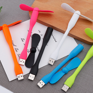 Promotional Mini Usb Fan Flexible Bendable Fan Power Bank Laptop Charger Portable Hand Cooling Fan for Computer Summer Gadget/