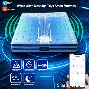 <span class=keywords><strong>Matelas</strong></span> à ressorts ensachés individuels haut de gamme avec massage intelligent par airbag, soutien lombaire, application Tuya et télécommande - Product Image 2