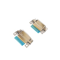 Connecteur Micro-D MIL-DTL-D38999 J30J-25ZKWP7-J, solution d'interconnexion haute fiabilité, contacts plaqués or, angle droit