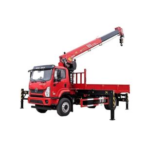 Camion grue hydraulique Shacman 4x2 8 tonnes avec rampe de chargement pour le transport de machines - Product Image 1
