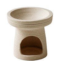 Brûleur d'aromathérapie vintage en porcelaine fait main, chauffe-huile essentielle pour salon de beauté, brûleur d'encens avancé pour bois de santal, résistant au feu, Chine