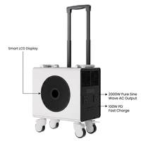 Station Portable 2000W 2240Wh MPPT LiFePO4 avec Haut-parleur Bluetooth, Puissance de Pointe 4000W, Chargeur Voiture UPS 100W Type-C PD, Prête pour les Fêtes en Extérieur