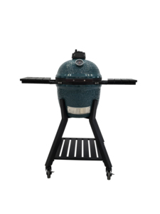Barbecue <span class=keywords><strong>Kamado</strong></span> Royal MK16 Pro moderne en céramique, forme œuf, vert montagne brillant, en fonte, avec chariot, pour camping et usage extérieur - Product Image 4