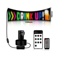 Pantalla LED para Ventana Trasera de Coche, 16x144, Pantalla Flexible Inteligente con Luces RGB que Cambian de Color