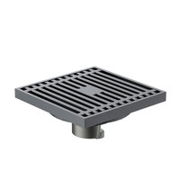 HOMEDEC Siphon de sol linéaire rectangulaire moderne en laiton pour salle de bain, anti-remontée d'eau, avec filtre de base, installation facile