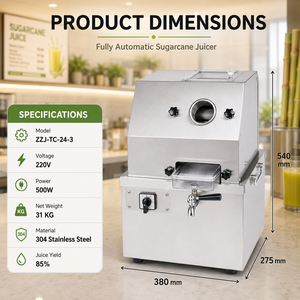 Nuovo <span class=keywords><strong>Spremiagrumi</strong></span> per Canna da Zucchero in Acciaio Inox 500W Completamente Automatico Verticale Adatto per Uso Industriale e Commerciale - Product Image 2