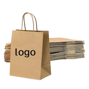 Fabricante reciclado personalizado impressão logotipo vestuário shopping papel saco com alça