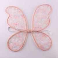 Ailes de fée rose fleur enfants broderie dentelle ailes de papillon Costume pour fête d'anniversaire noël habiller
