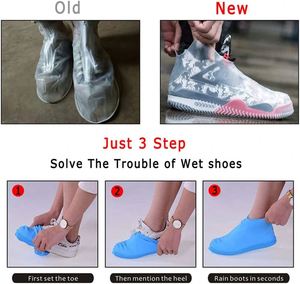 Botas y Zapatos de Lluvia Portátiles, Resistentes al Agua y Duraderos, de Gel de Sílice, Equipo Esencial para la Lluvia, para Regalos Empresariales y Camping - Product Image 4