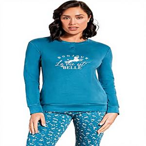 नॉटिंघम महिला थर्मल शीतकालीन पजामा की लंबी आस्तीन टखने की लंबाई वाली सूती चीन 2 सीमित संस्करण का सेट - Product Image 1