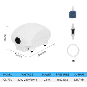 수족관 어항 에어 버블 에어 스톤 바스 산소 펌프 어류 양식용 에어 펌프 어항용 산소 펌프 소형 저소음 펌프 - Product Image 5