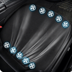 Car Seat Cushion 12V Mesh Fabric 5 Fans Flat Cooling Ventilation Massage Summer Use - Product Image 1