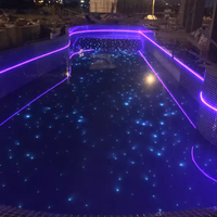 Wasserdichte LED-Glasfaser-Schwimmbadbeleuchtung Optische Faser-Stern- und Umfangslichter für Pools