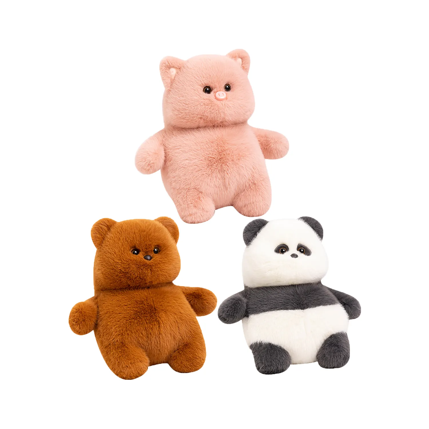Qualidade Premium Fluffy Lazy Pig Plush Brinquedos Chubby Panda Stuffed Toys Bear Teddy Bear Soft Dolls Yangzhou Factory Wholesale Presentes