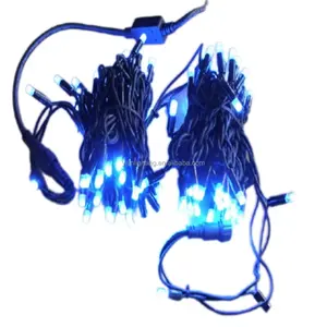 220V IP65 IP44 Waterproof 10m 20m Rubber Christmas Light Garland with Flash LED
