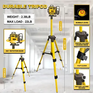 Medidor de nivel láser verde de 16 líneas equipado con una batería, con 4 líneas de Cruz Verde de 360 grados para vertical y horizontal - Product Image 2