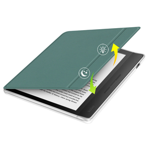 Étui de protection pour liseuse <span class=keywords><strong>KOBO</strong></span> <span class=keywords><strong>Libra</strong></span> Color 7 pouces <span class=keywords><strong>Libra</strong></span> <span class=keywords><strong>2</strong></span>, en cuir PU avec dos transparent en acrylique personnalisé - Product Image 4