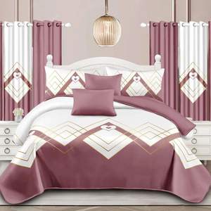 Ensemble <span class=keywords><strong>de</strong></span> housse <span class=keywords><strong>de</strong></span> couette imprimée en 3D, 10 pièces, drap-housse, coton rembourré matelassé, taille king, 400TC, literie pour la maison toute saison - Product Image 6
