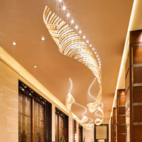 Offre Spéciale commercial espace club house salle de banquet hôtel plafonnier led lustre en cristal