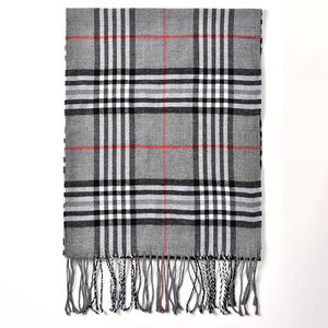 Écharpe longue respirante à rayures écossaises de style britannique, mode automne-hiver, chaude, couple, designer de luxe, épaissie, avec pompon - Product Image 4