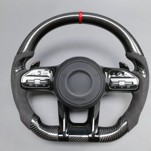 Volante Deportivo de Fibra de Carbono <span class=keywords><strong>AMG</strong></span> Nuevo, Compatible con <span class=keywords><strong>Mercedes</strong></span> Clase C/E/S, ML320, CLS300, C200, GLK - Product Image 1
