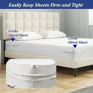 Sangles de maintien pour draps, attaches d'angle pour draps-housses, attaches de draps robustes, serre-draps qui restent ferme, s'adaptent à toutes les tailles - Product Image 4
